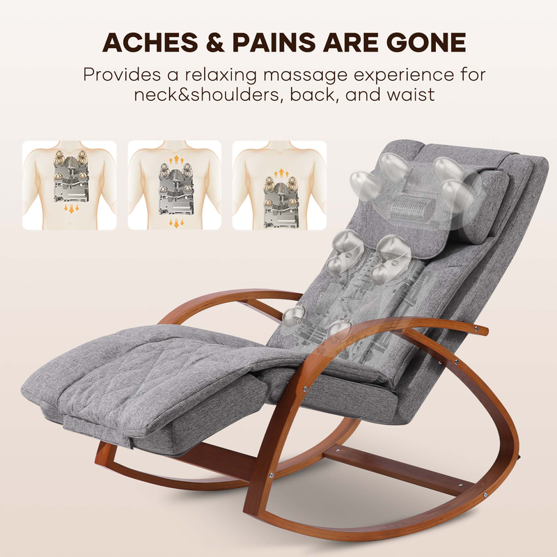 Massage wooden rocking chair image number null