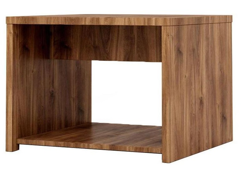 Melamine side table - brandy oak, , medium-null