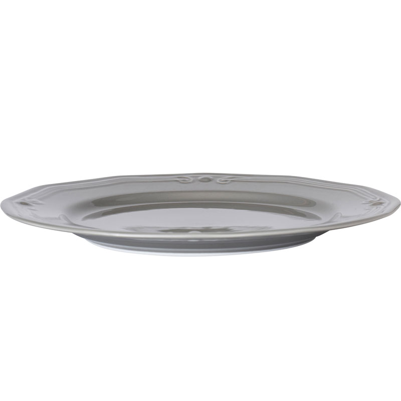 Athenee πιατο ρηχο 20cm πορσελανη γκρι, , medium-null