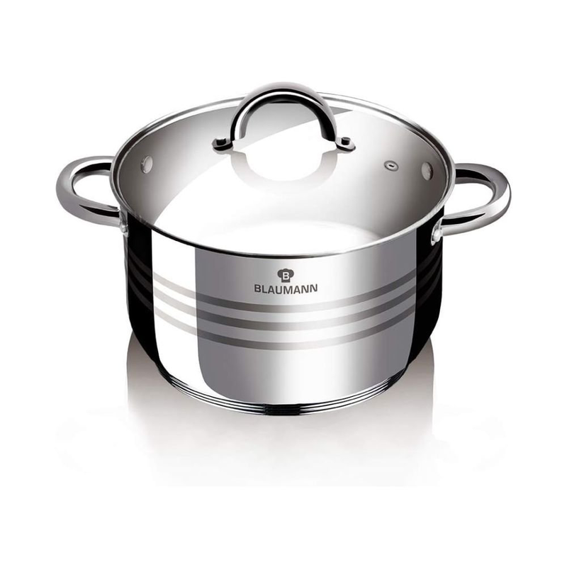 Product image: Blaumann bl-3863 σετ μαγειρικών σκευών 6 τεμαχίων, ανοξείδωτο ατσάλι με πάτο 5 στρώσεων, , medium-null