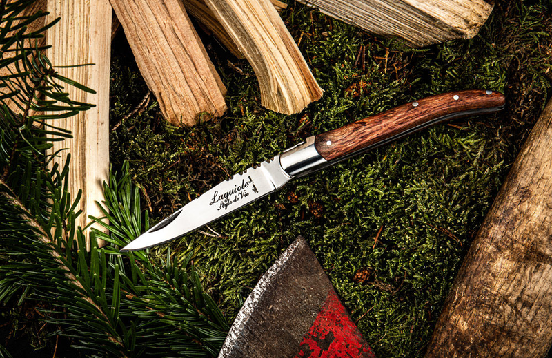 Laguiole luxury line rose wood pocket knife, , medium-null