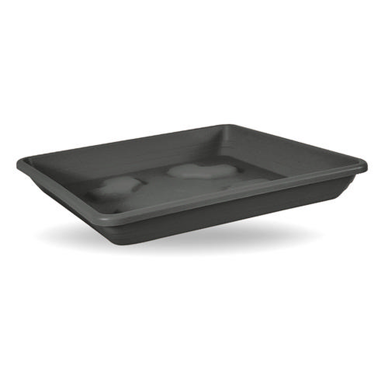 Veca plastic plate square 36x36cm anthracite, , medium-null