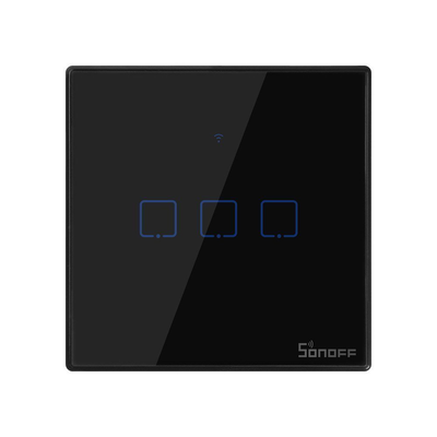Sonoff t3 uk 3c Wi-Fi smart wall touch switch black, , medium