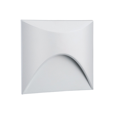 Sunlight led 3w step φωτιστικο τοιχου χωνευτο αλουμινιου ασπρο 120lm 3000k ip65 l86xh86mm, , medium