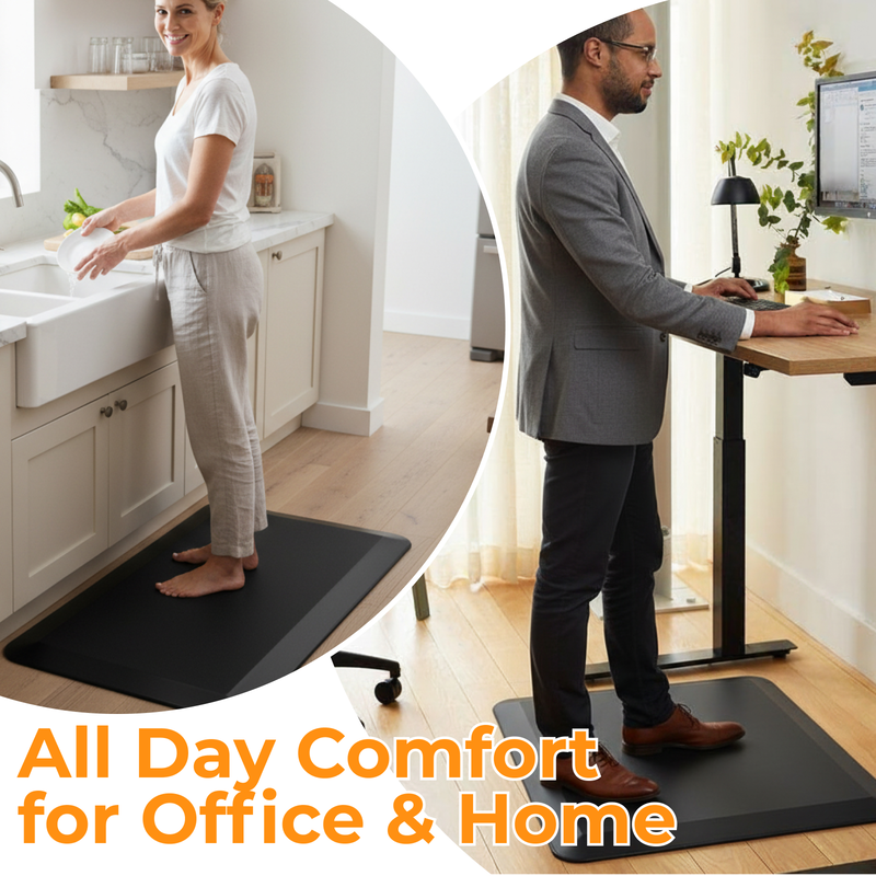 Lumivida ergonomic standing mat anti-fatigue shock absorbion, anti-slip, trip-resistant, waterproof stm02-5, , medium-null