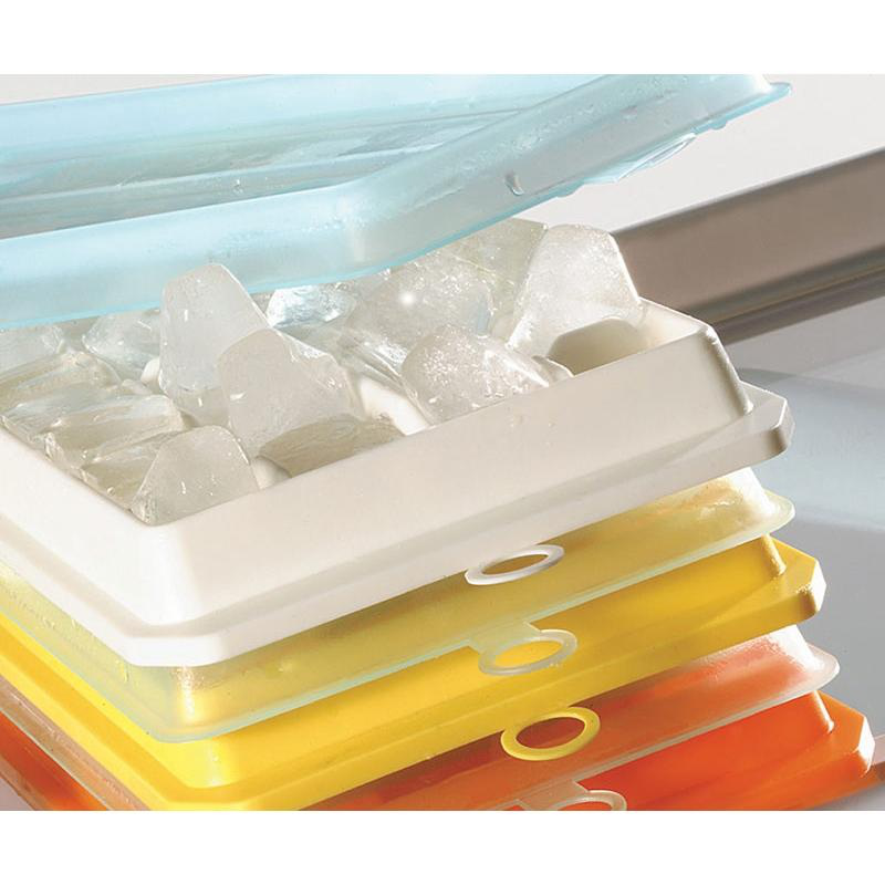 Cosmoplast ice cube tray with lid 31x13cm - assorted colors, , medium-null