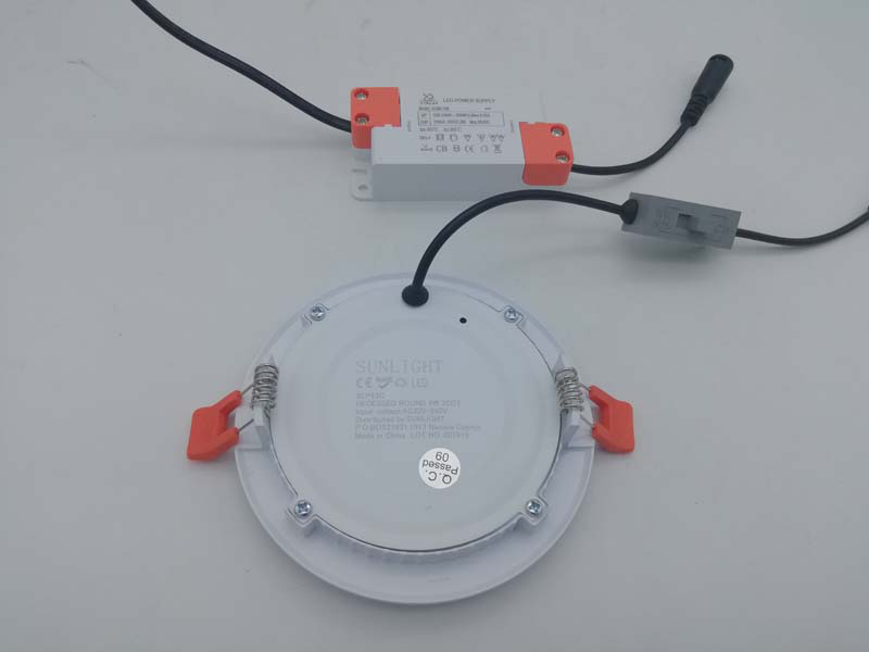 Sunlight led 6w recessed round panel 3cct &oslash;120mm, , medium-null