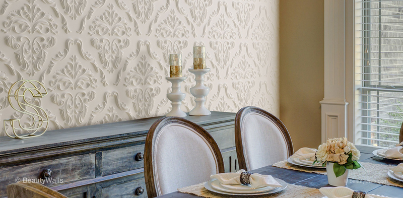 Beautywall wall 3d plaster panel vintage 60x60cm 4pcs, , medium-null