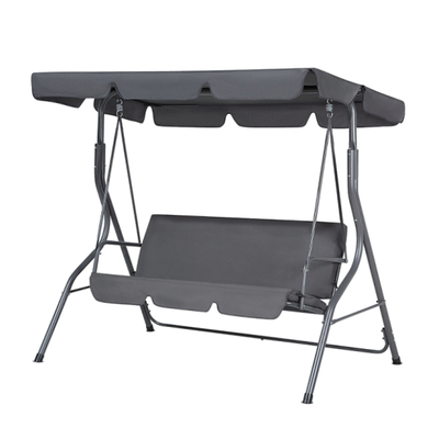 Rocking bench with canopy gray
