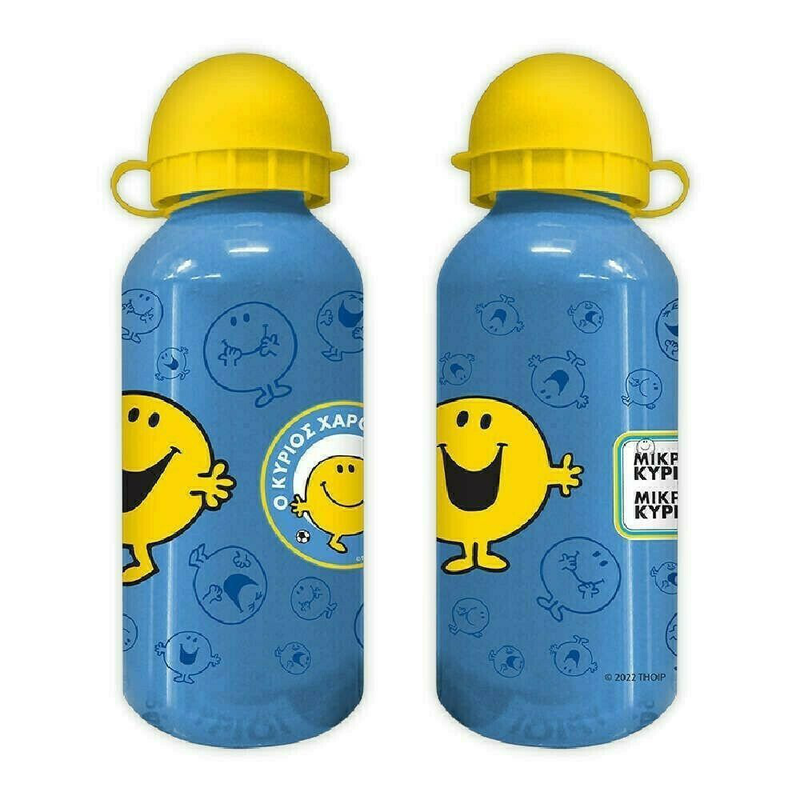 Product image: Παγούρι αλουμινίου 400ml “μικροί κύριοι & μικρές κυρίες” – ο κύριος χαρούμενος, , medium-null