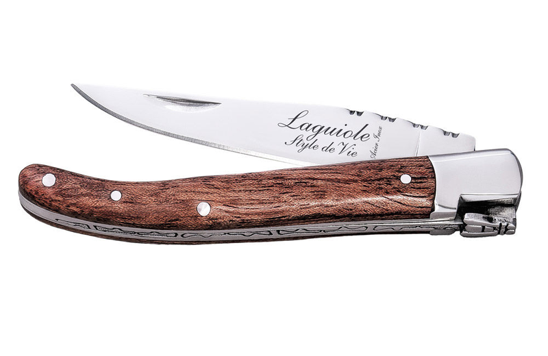 Laguiole luxury line rose wood pocket knife, , medium-null