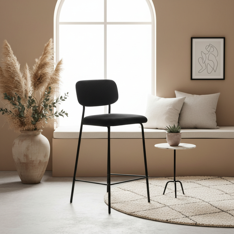Iria bar stool - black, , medium-null