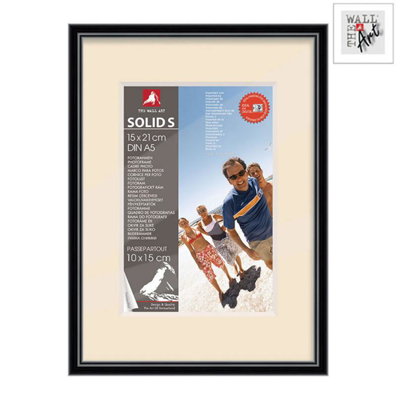 The wall art plastic photo frame 24x30cm black, , medium-null