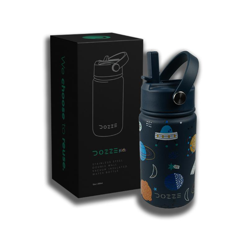 Dozze kids water bottle 355ml - galaxy journeys, , medium-null