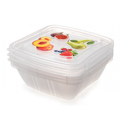 Snips fresh container square 500ml 3pcs, , medium
