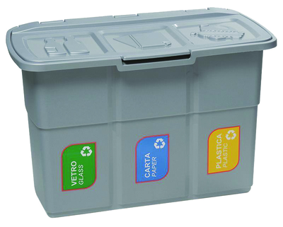 Recycling bin ecopat 3x25l, , medium