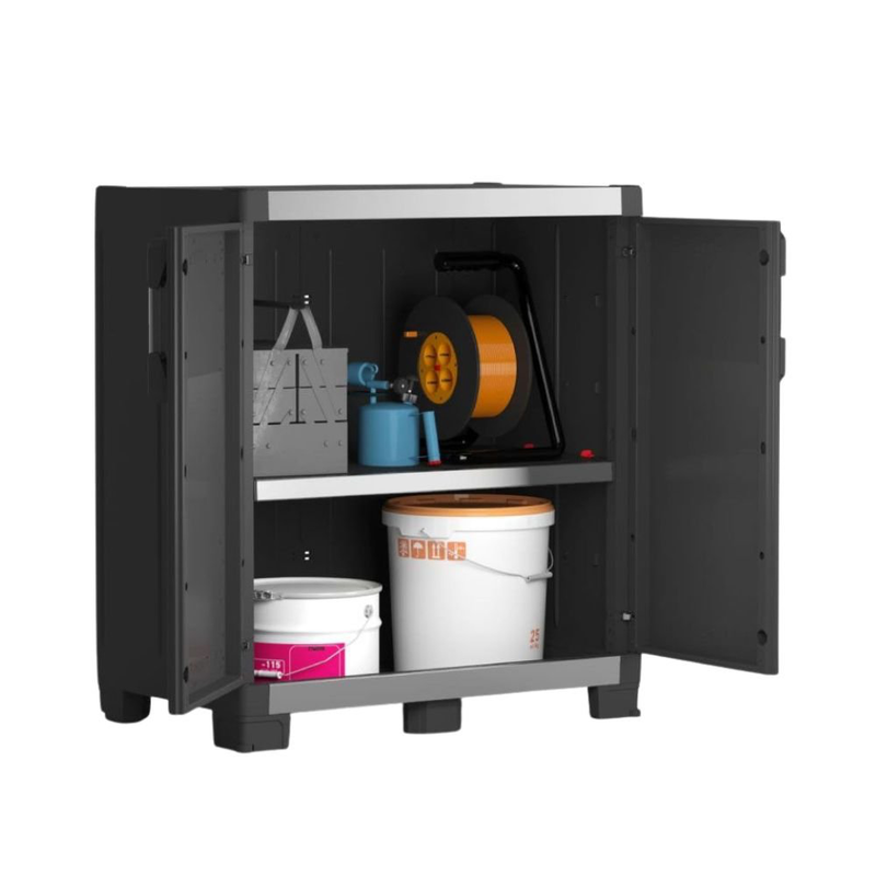 Product image: Keter xl πλαστική ντουλάπα αποθήκευσης 99cm με 2 πόρτες & 1 ρυθμιζόμενο ράφι εώς 45kg αντοχή, , medium-null