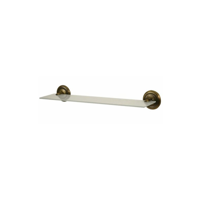 Deco glass bathroom with metal base antique bronze