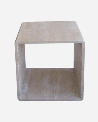 Marble side table / square / glossy, , medium