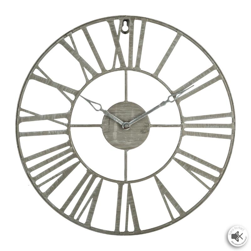 Wall clock φ36.5cm metallic black-null