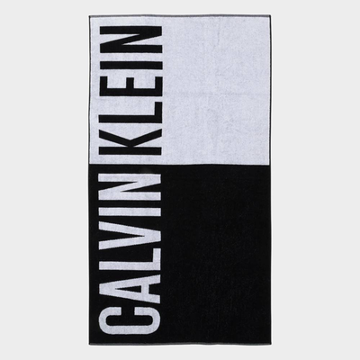 Towel- block, White, medium