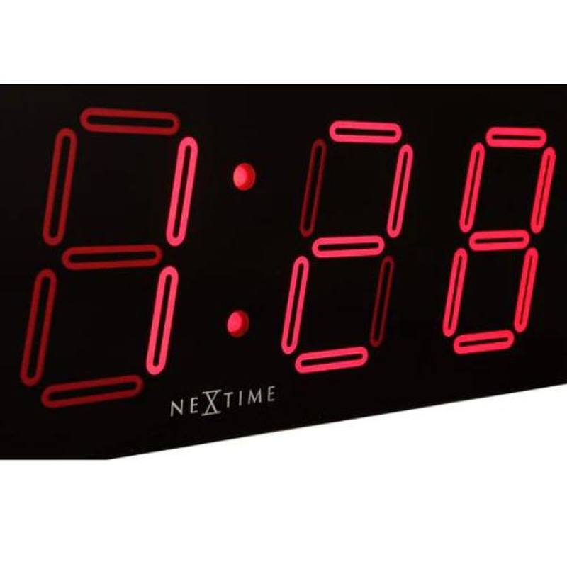 Nextime wall/table clock 51.5 x 18x 4.5 cm, plastic, 'big d', , medium-null