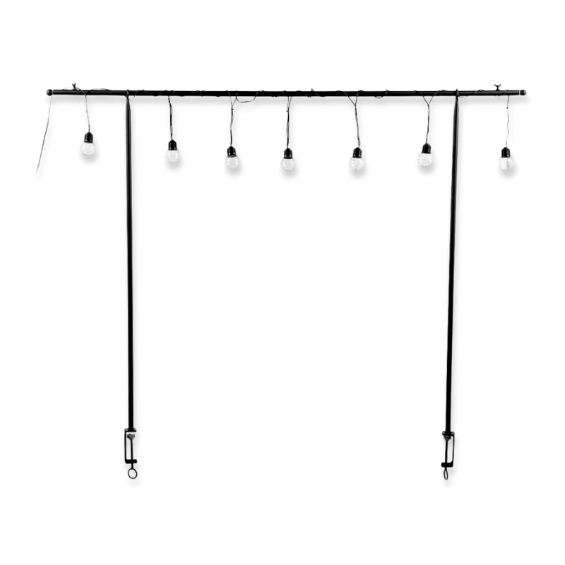 Mica luca lighting table hanger black with 10 led bulbs - l250xh110cm, , medium image number null