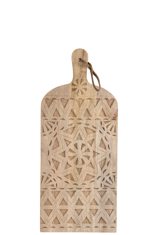 Cutting board ethnic natural wood, , medium-null
