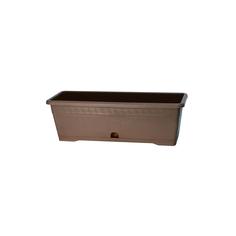 Plant pot balconetta 40cm plastic brown-null