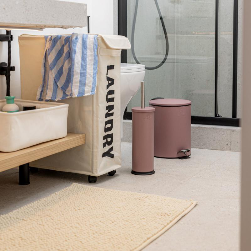 Estia laundry bin with wheels - taupe, , medium image number null