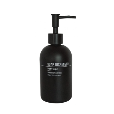 Sente liquid soap container ceramic black, Black, medium