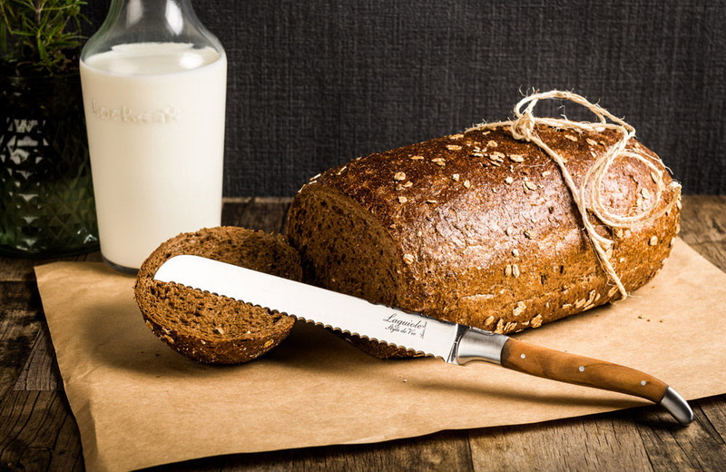 Laguiole luxury line bread knife olive wood, , medium image number null