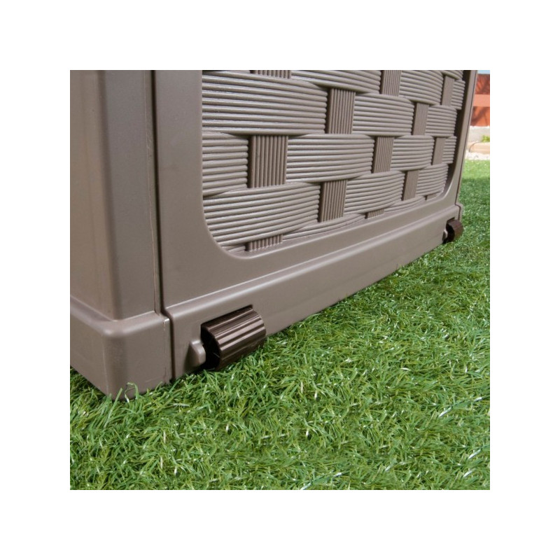 Starplast πλαστικο κουτι αποθηκευσης με οψη rattan 115x58x56cm 335l mocca, , medium-null