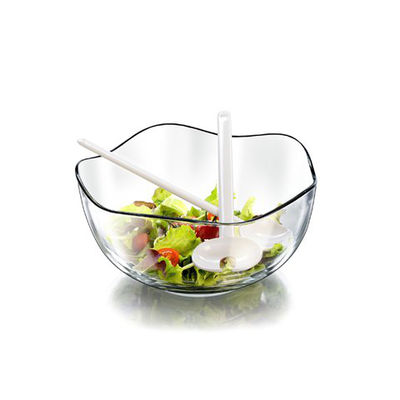 Borgonovo onda 26 salad bowl 26cm with server set, , medium