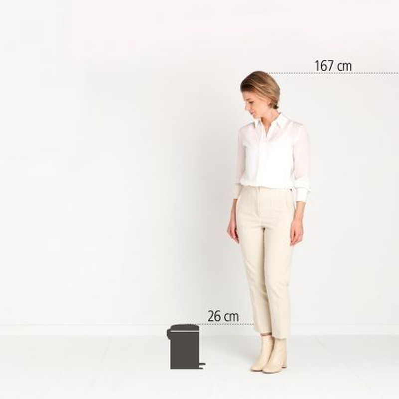 Brabantia pedal bin 3l - mineral cosy brown, , medium-null