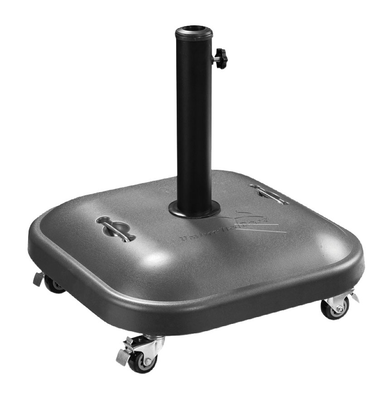 Crete 25kg square umbrella base grey with wheels