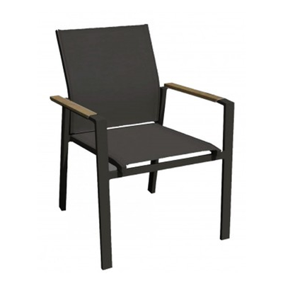 L.h garden aluminum chair with arms h88x56x63cm, , medium