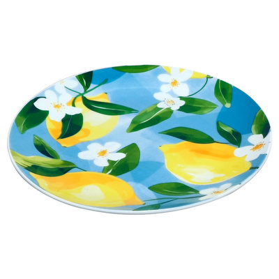 Porcelain lemon design dessert plate, , medium