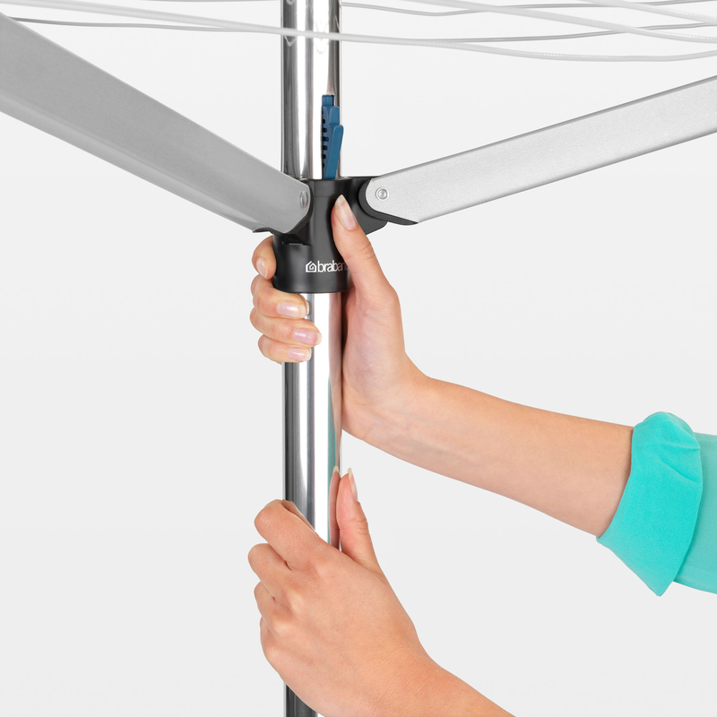 Brabantia rotary essential, 30 metres without ground tube metallic grey, , medium image number null