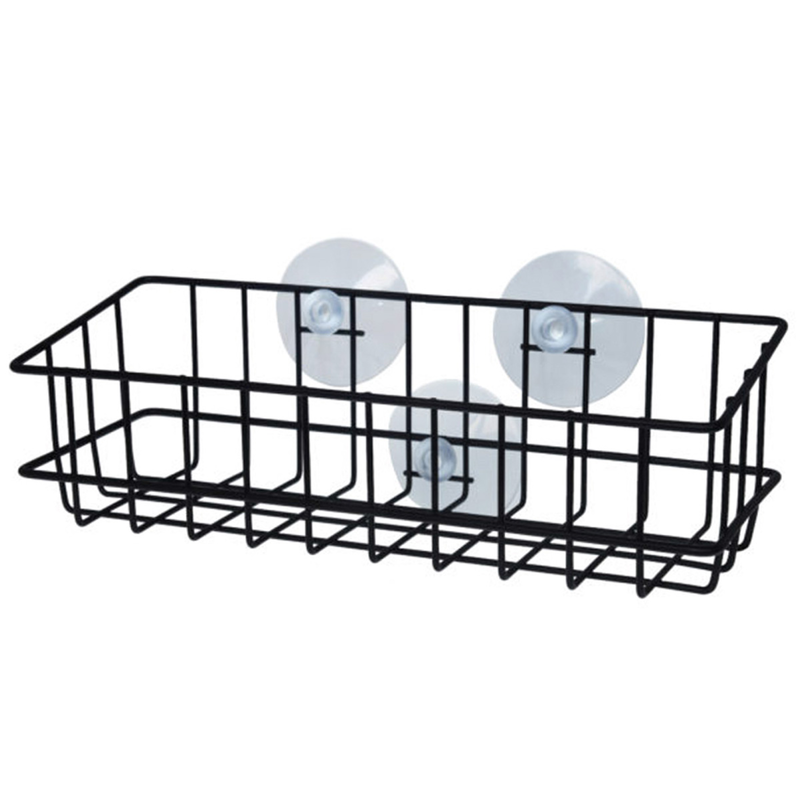 Bisk shelf-basket for bathroom accessories 9x9x24cm black, , medium-null