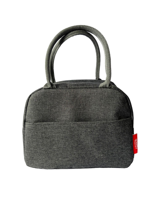 Tote lunch bag dark grey 25x10x20cm, , medium