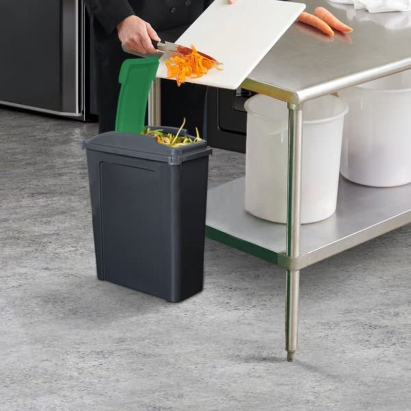 Product image: Κάδος ανακύκλωσης 25l slimline με πτυσσόμενο καπάκι, ανθεκτικός πλαστικός κάδος μπάνιου ή κουζίνας, , medium-null
