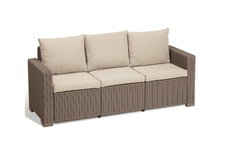Keter california 3-seater cappuccino garden sofa/625032, , medium-null
