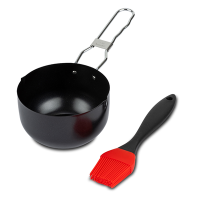 Nava bbq guru lemon-olive oil mix container with silicone brush 11.5cm, , medium