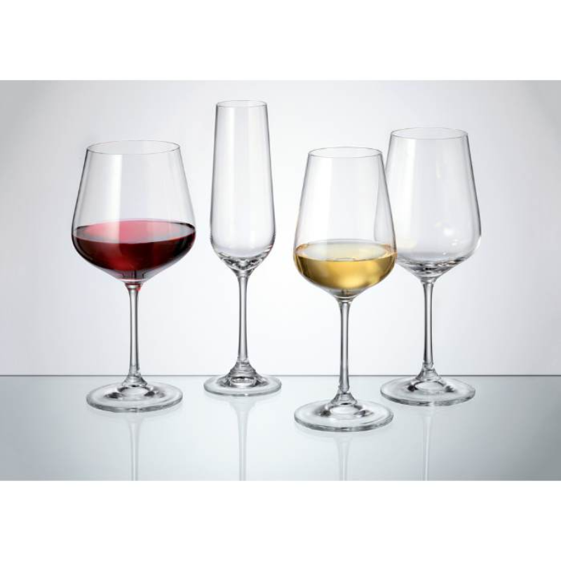 Crystal bohemia strix red wine glasses - 450ml - 6 pcs set image number null