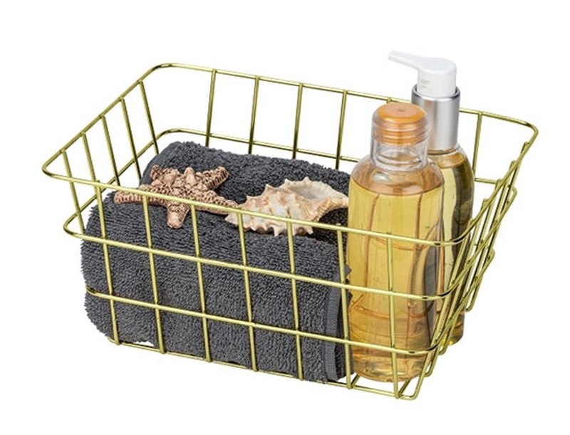 Wenko viana bathroom basket gold, , medium image number null
