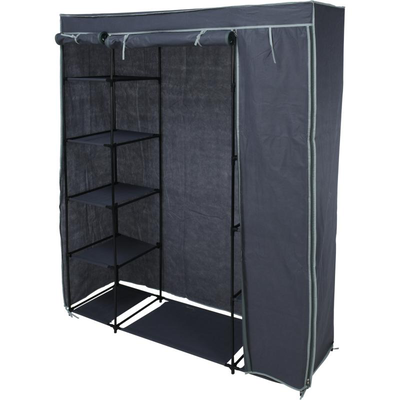 Storage solutions ντουλαπα 141x45xh167cm  - σκουρο γκρι, , medium