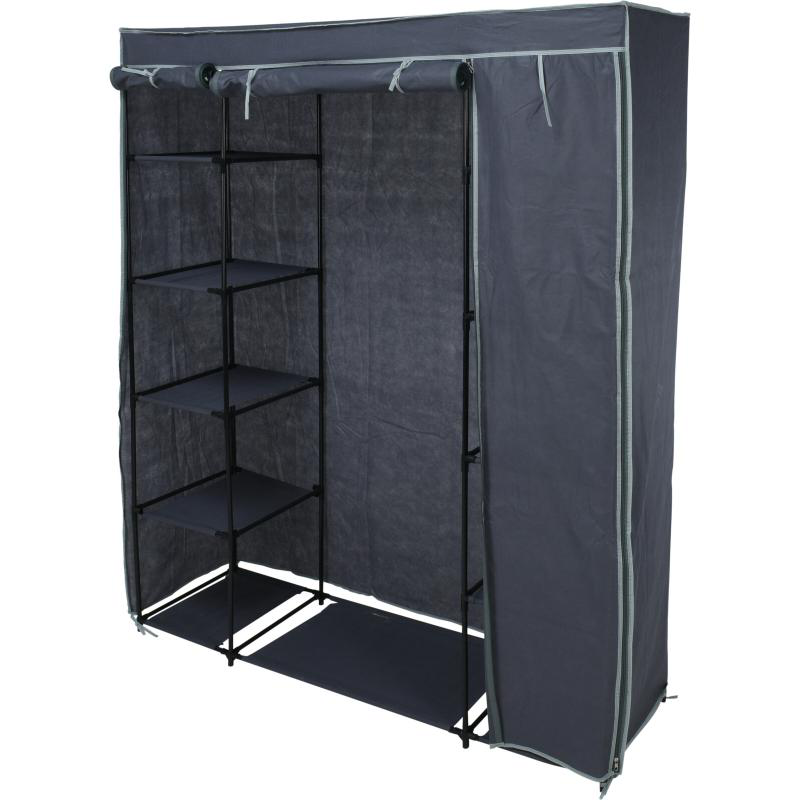 Storage solutions ντουλαπα 141x45xh167cm  - σκουρο γκρι, , medium-null