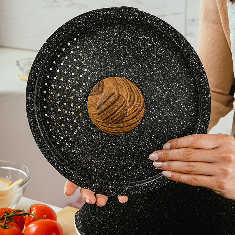 Nava nature non stick  stone casserole with straining lid 22cm-null
