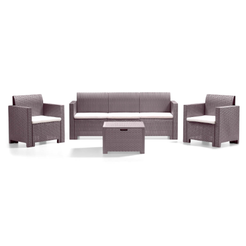 Bica plastic lounge set nebraska 3 taupe-null
